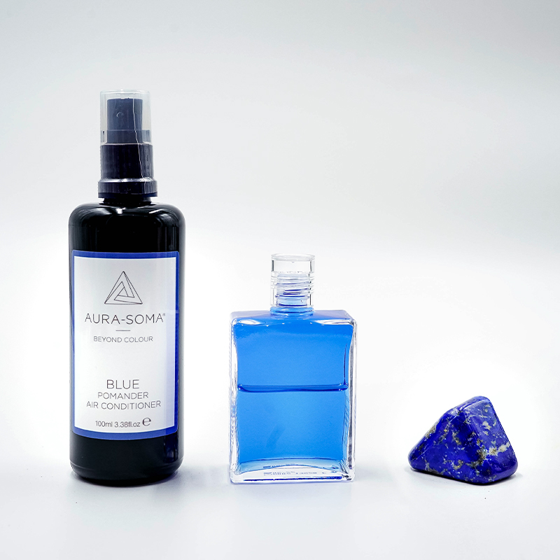 Aura Soma Equilibrium b 2 Friedensflasche Air Spray Saphir Blue