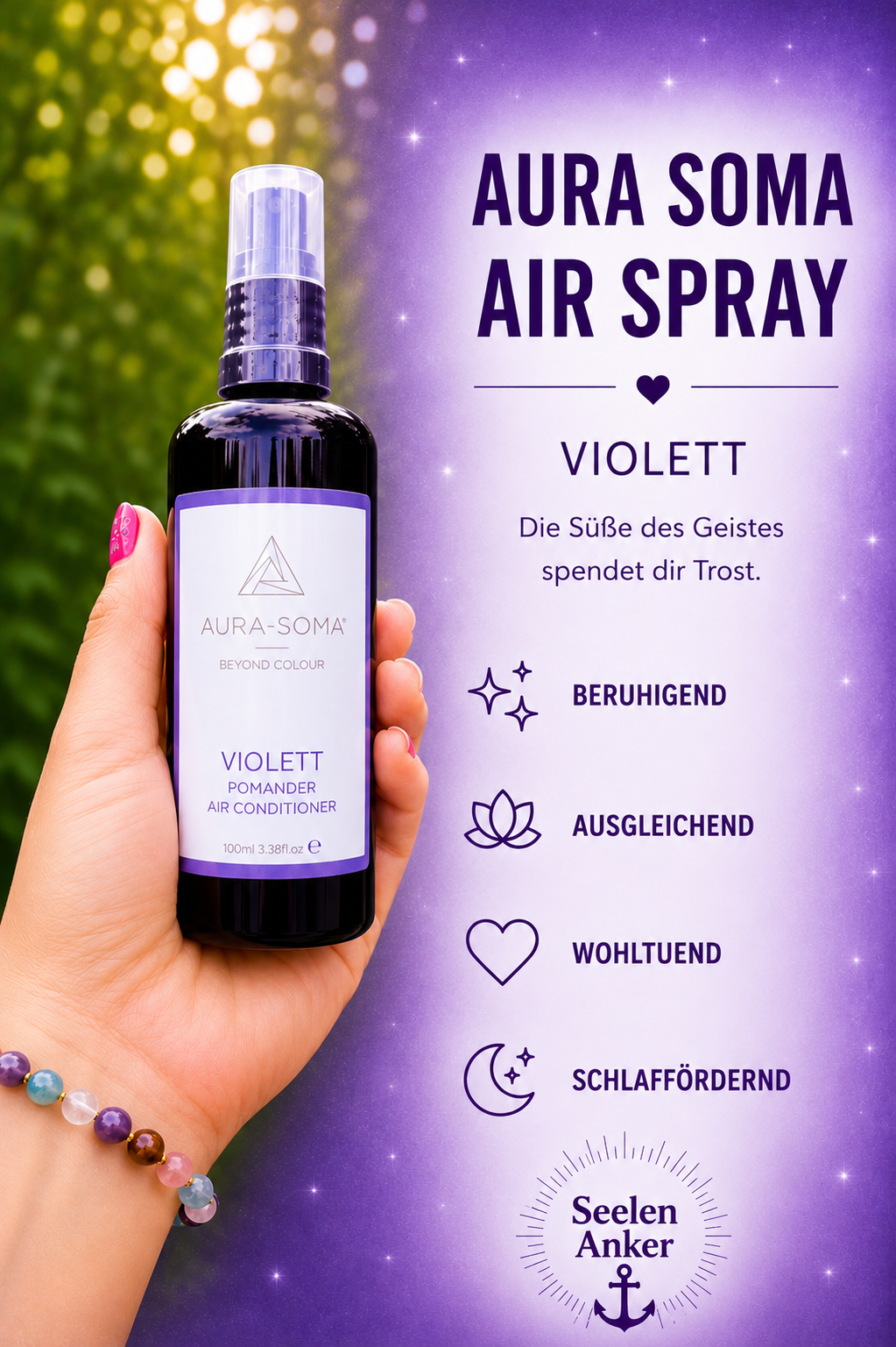 <strong><strong>Aura Soma Air Spray Violett - hervorragend zum Schlafen</strong><strong>