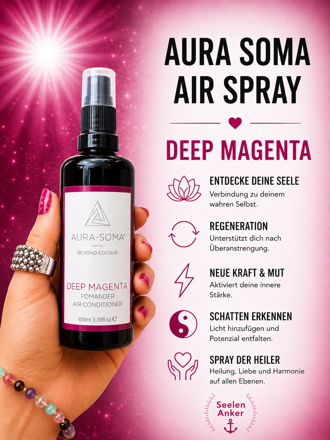 Aura Soma Air Spray - Tiefmagenta