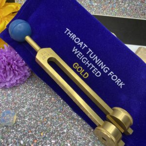 Stimmgabel gold - Halsschakra