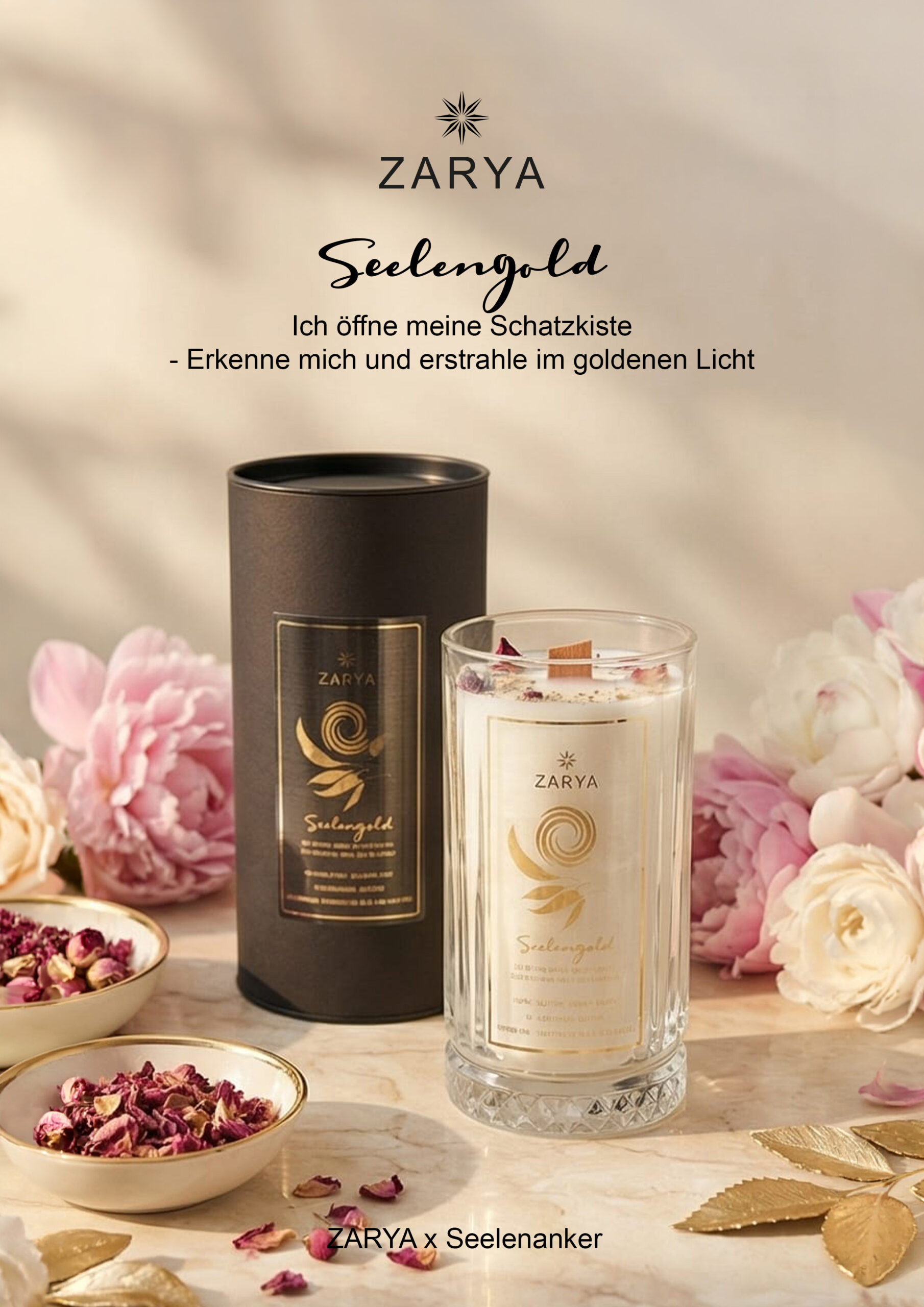 Zarya Seelen-Gold Kerze