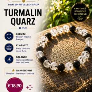 Armband Turmalin Quarz 8 mm