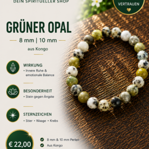 Grüner Opal - Armband 8 mm / 10 mm
