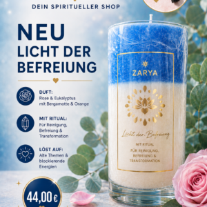 Licht der Befreiung - Ritualkerze + Turmalin Anhänger